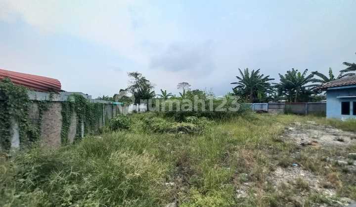 Dijual cepat  Lahan UK  750m2  ( 15x50 ) & ada Bangunan kecil untuk office di daerah Pusaka Rakyat Taruma jaya