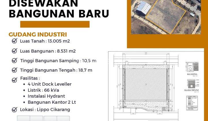 Gudang Murah Modern Baru Bagus 8000m2 Strategis Lippo Cikarang Bekasi  1