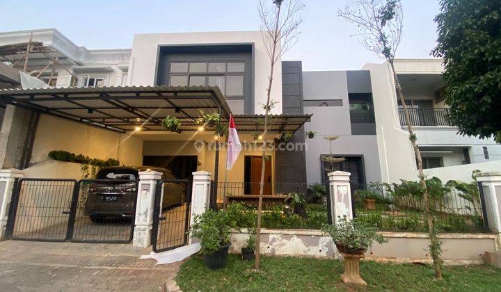 Rumah Bangunan Baru Menghadap Taman Mewah Modern  Di Giri Loka Bsd City 1