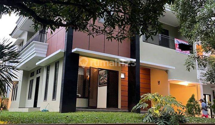 Rumah Hoek Bangunan Mandiri Depan Taman Di Delatinos BSD Cluster De Rio 1