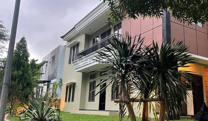 Rumah Hoek Bangunan Mandiri Depan Taman Di Delatinos BSD Cluster De Rio 2