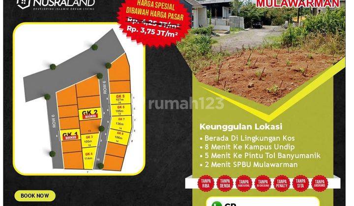 DIJUAL KAVLING SIAP BANGUN DI MULAWARMAN DEKAT UNDIP 1