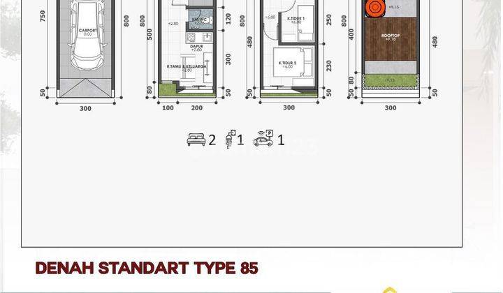 Rumah Minimalis 3 Lantai Deket Tol Bambu Apus/Setu 2