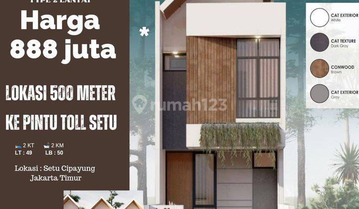 Rumah 2 Lantai Murah Deket Pintu Tol Setu Cipayung 1