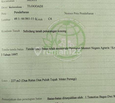 Tanah Pekarangan Murah Dekat Rm Kampung Flory Selatan Pemda  4