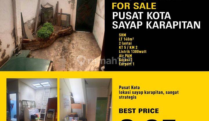 Dijual Rumah Tua Hitung Tanah Pusat Kota Karapitan  1