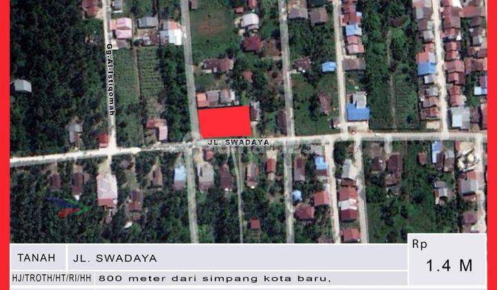 Dijual Tanah Cepat Jl Swadaya 1