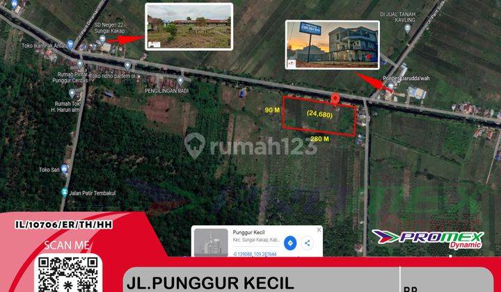 Tanah Jl. Punggur Kecil, Desa Punggur Kecil Kecamatan Sungai Kakap 1