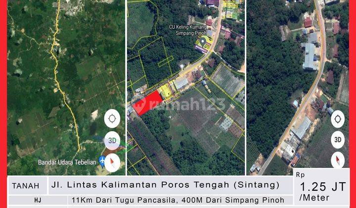 Jual Tanah di Jl. Lintas Kalimantan Poros Tengah sintang  1