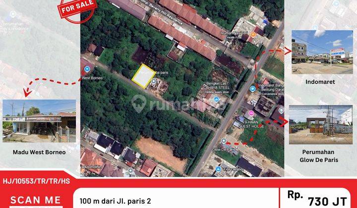 Tanah di Jual Permata Paris Jl. Paris 2, Pontianak 369 m² 1