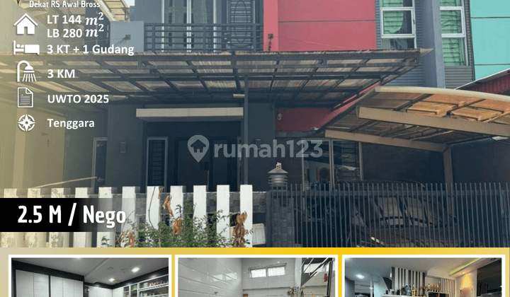 Rumah 2 Lantai Bagus Semi Furnished HGB di Permata Baloi, Batam 1