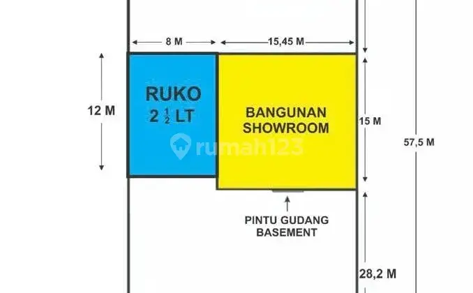 Tanah di jl raya utama ada rk 2,5lt & showroom 1