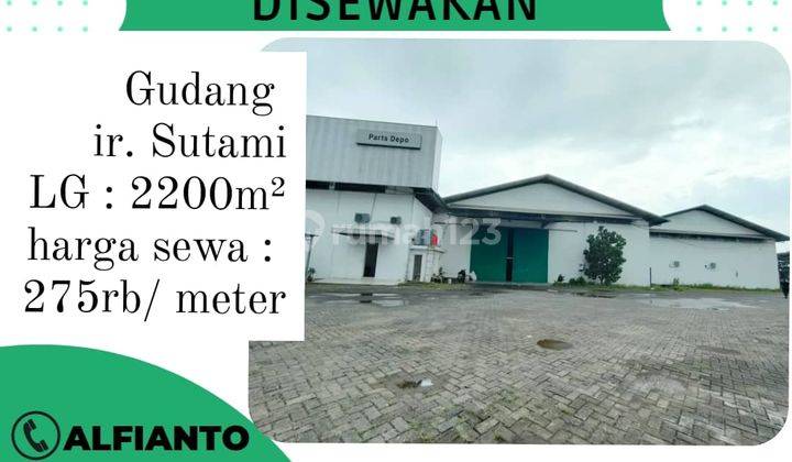 Gudang Disewakan Luas 2200m2 (fl) 1