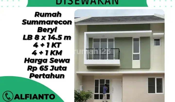 Disewakan Rumah 2 lantai Siap Huni di Summarecon, Beryl Barat (al) 1