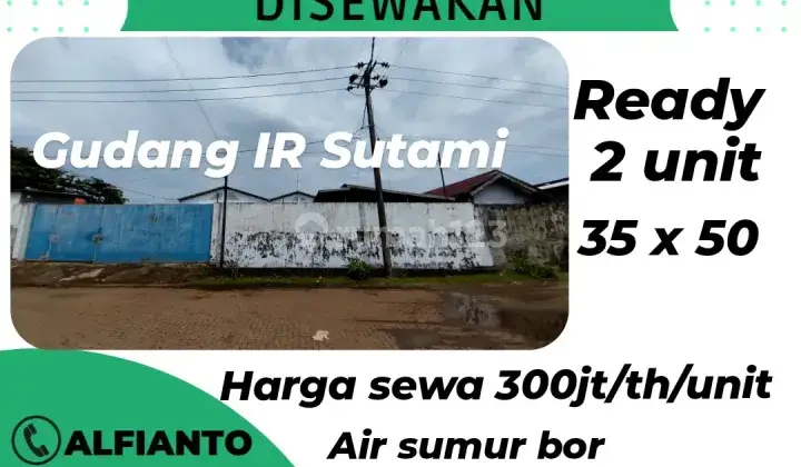 Disewakan Gudang Siap Pakai (okt) 1