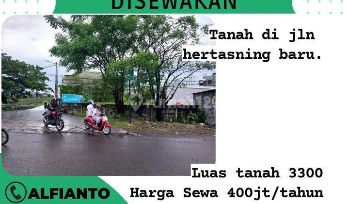 Disewakan Tanah lokasi strategis, jl. Hertasning baru,bisa sewa luasan sesuai kebutuhan (okt) 1