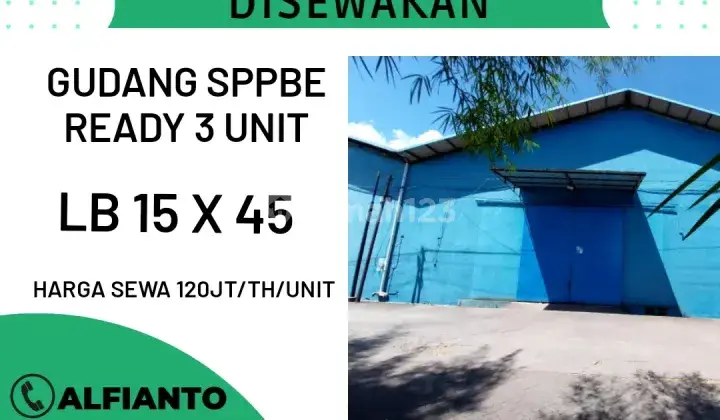 Disewakan Gudang di Pergudangan SPPBE siap pakai (okt) 1