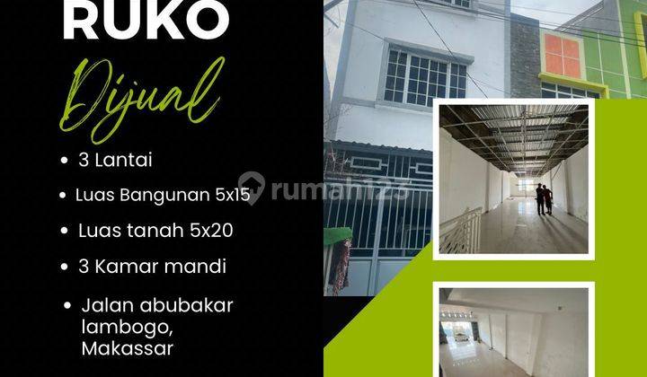 Dijual Cepat Ruko 2lt Dijl Abubakar Lambogo,Makassar (Rs) 1