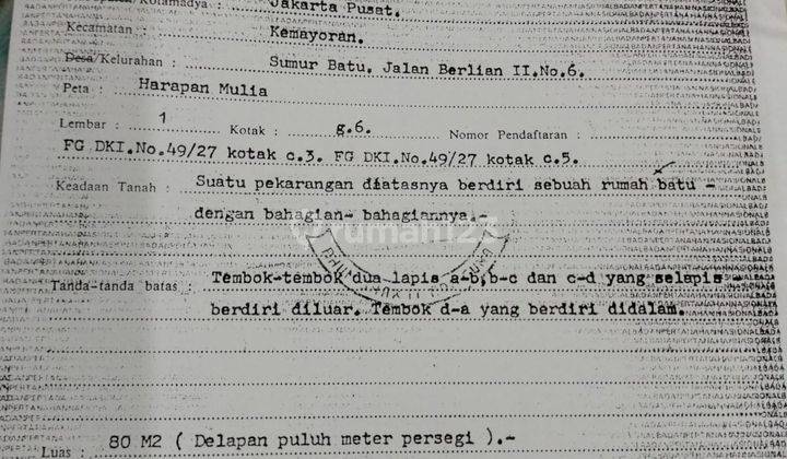 Dijual murah rumah ex kantor di Sumur Batu Jakpus 7