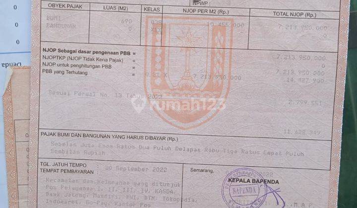 Dijual Kav di Durian Banyumanik 6