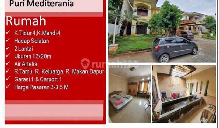 Rumah 2 lantai di jl puri mediterania 1