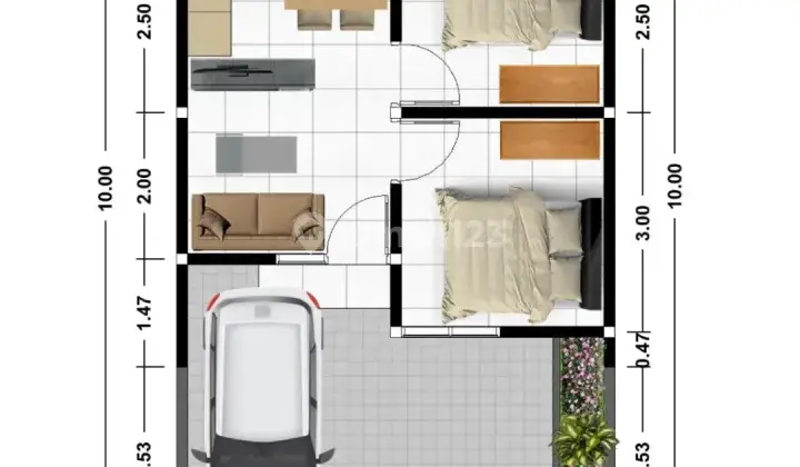 Rumah murah cantik dengan desaign scandinavian  10