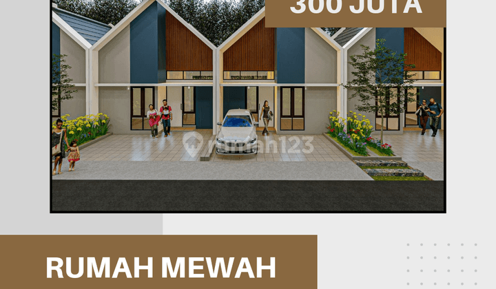 Rumah 1 lantai tipe scandinavian KPR bank DP 0% 1