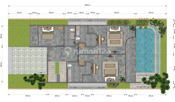 The Hum Nyanyi Rumah Modern 2 Lantai