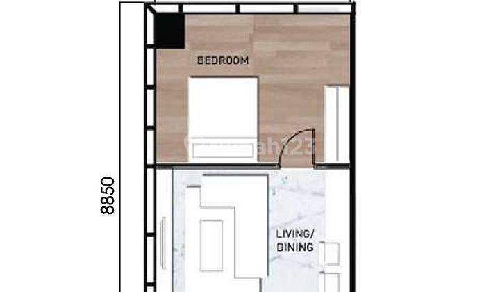 Dijual Apartemen The Smith, Type 1 BR Corner di Alam Sutera, Tangerang 2