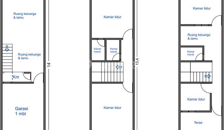 Dijual Rumah Jl. Dukuh Barat di Tanjung Duren Utara, Jakarta Barat 2