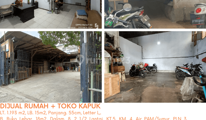 Dijual Rumah + Toko Kapuk 2