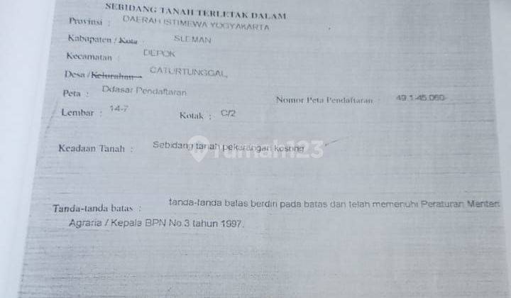 Tanah Dijual Ring 1 Kawasan Kampus UNY dan UGM Yogyakarta 2