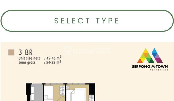 Dijual Segera Apartemen 3 BR di M Town Residence Gading Serpong 2