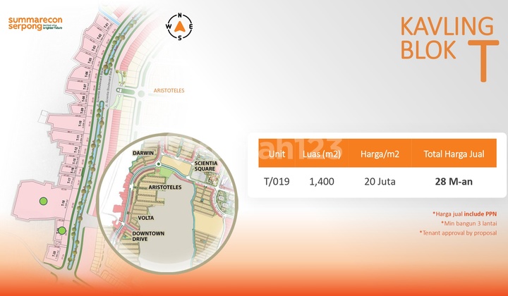 Kavling Komersial Summarecon Serpong Jalan Boulevard, Tangerang Kavling Komersial Summarecon Serpong Jalan Boulevard, Tangerang