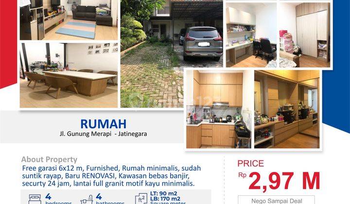 di Jual Rumah 2 Lantai di Komplek Perumahan Jatinegara Indah  1