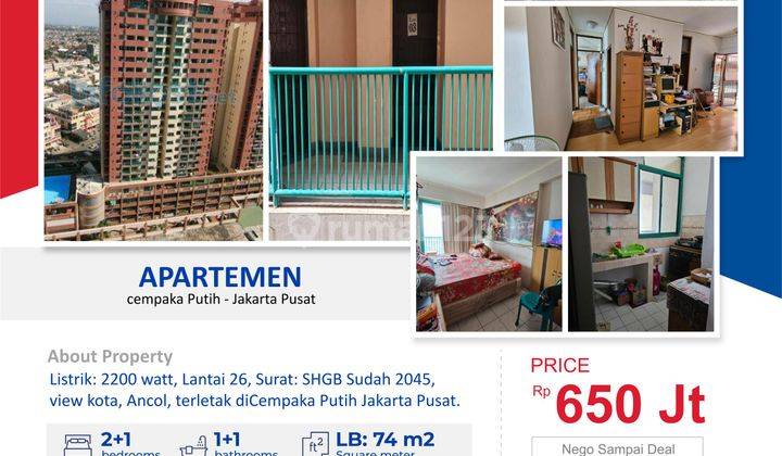 Dijual Apartemen Graha Cempaka Mas Lantai 26 di Jakarta Pusat 1