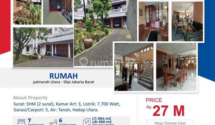 Dijual Rumah 2 Lantai di Palmerah Utara Slipi Jakarta Barat  1