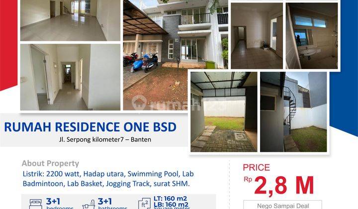 Dijual Rumah Residence One Bsd Tangerang  1