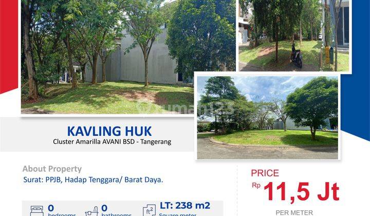 Dijual Kavling Huk Cluster Amarilla Avani Bsd Tangerang  1