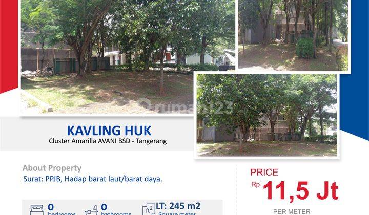 di Jual Kavling Huk Cluster Amarilla Avani Bsd Tangerang 1