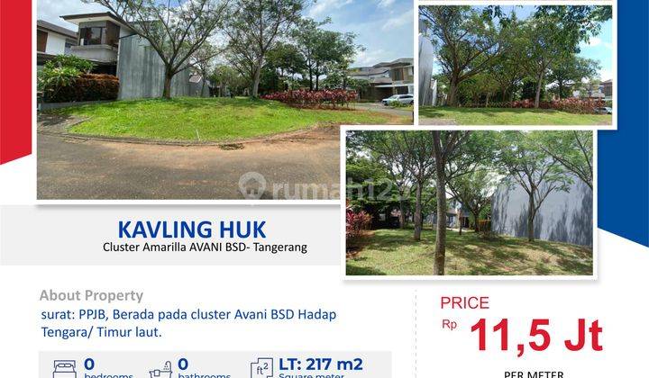 Dijual Kavling Huk Cluster Amarilla Avani Bsd Tangerang 1