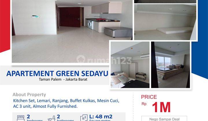 Dijual Cepat Apartemen Green Sedayu Taman Palem Jakarta 1