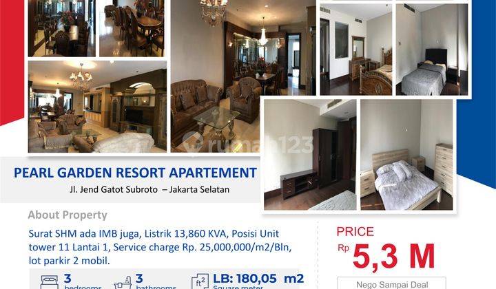 DIJUAL Pearl Garden Resort Apartment, Karet Jakarta Selatan 1