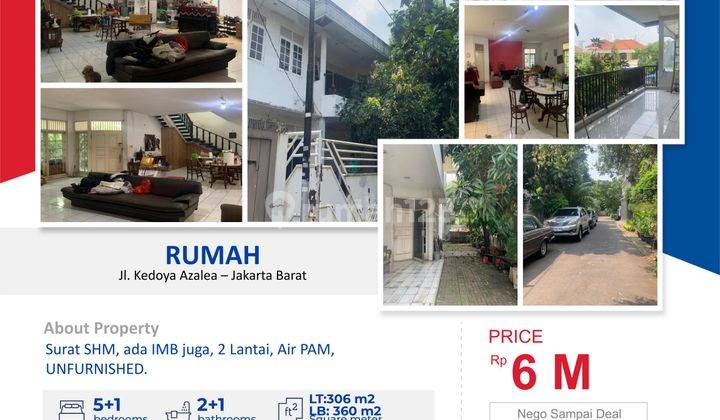 Dijual Rumah 2 Lantai Luas 306 M2 di Kedoya Selatan Jakarta Barat 1