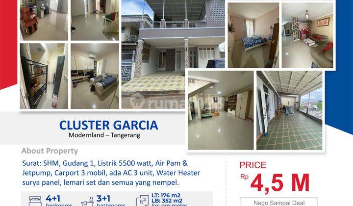 Dijual Cluster Garcia Lt 176 M2 Modernland Tangerang 1