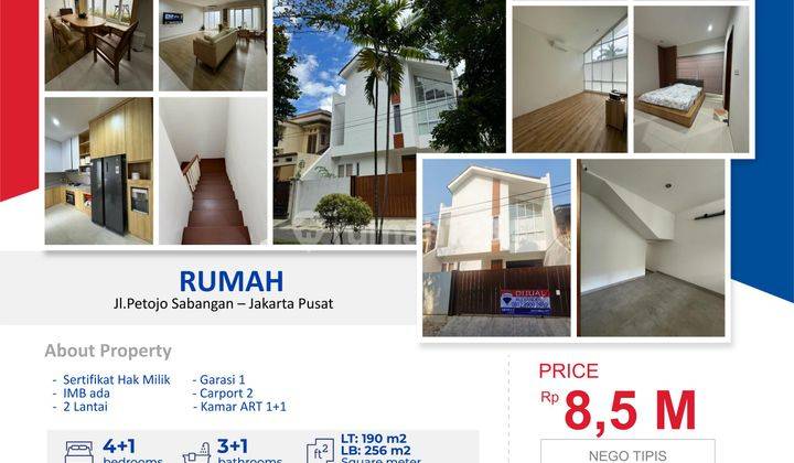 DIJUAL Rumah di Petojo Selatan 2 Lantai Jakarta Pusat 1