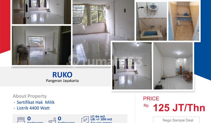 Ruko 200 m2 Pangeran Jayakarta, Jakarta Pusat 1