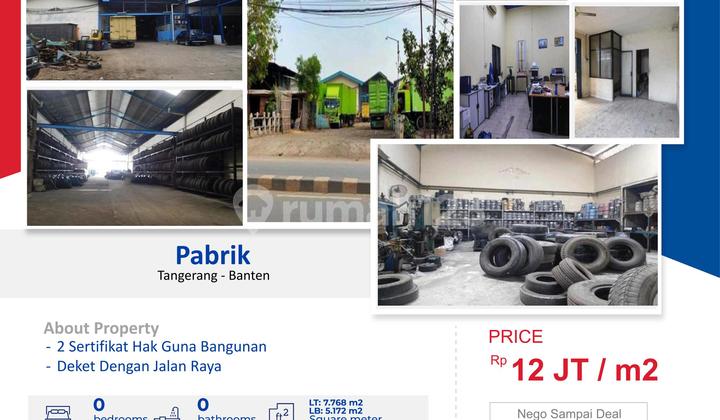 Good Factory 5172 m2 HGB Tangerang, Tangerang