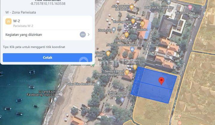 Beachfront Land for Sale Floor 4,200 M2 2 Certificates in Kuta Bali 2