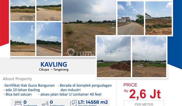 DIJUAL KAVLING MILLENIUM INDUSTRIAL ESTATE CIKUPA TANGGERANG 1